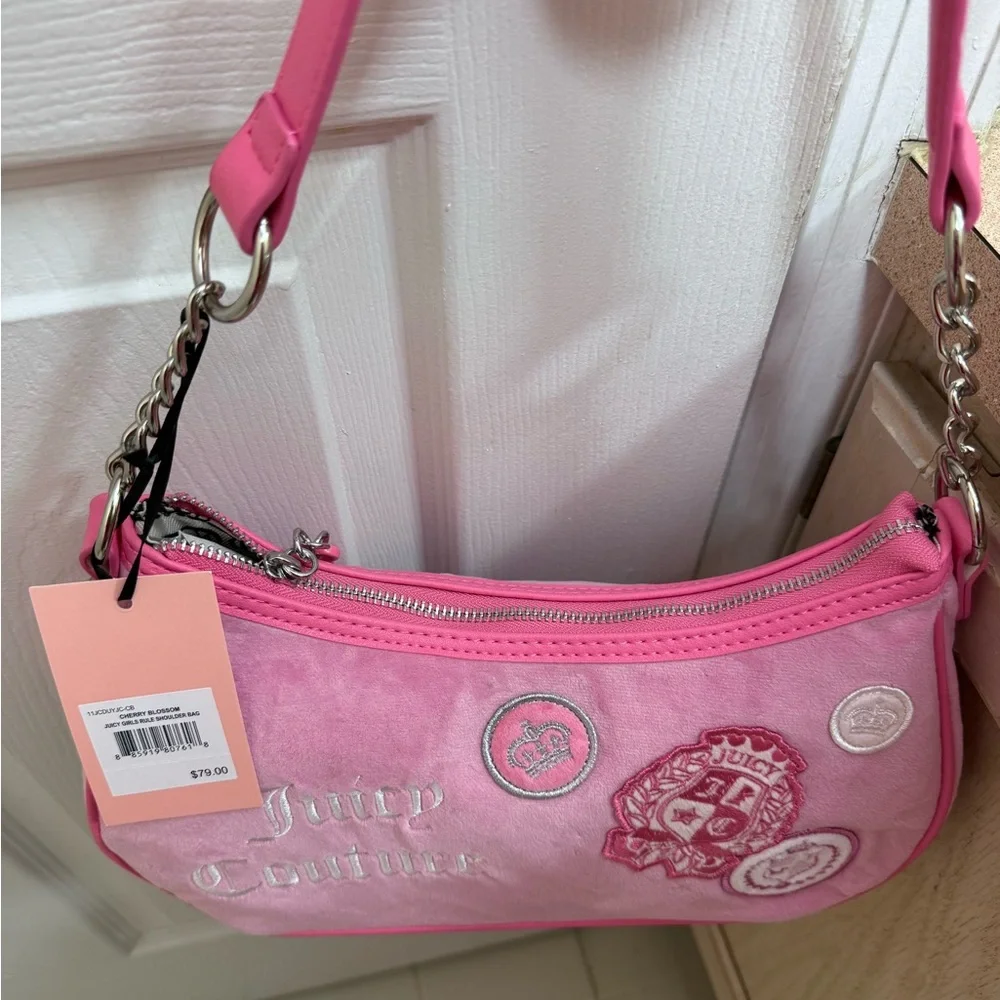 NWT Juicy Couture Cherry Blossom Juicy Girls Rule Shoulder Bag - Picture 4 of 4